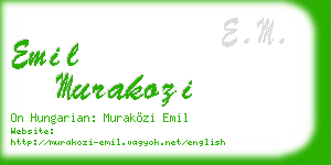 emil murakozi business card
