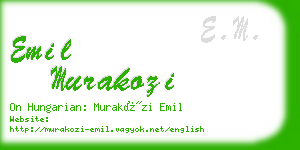 emil murakozi business card